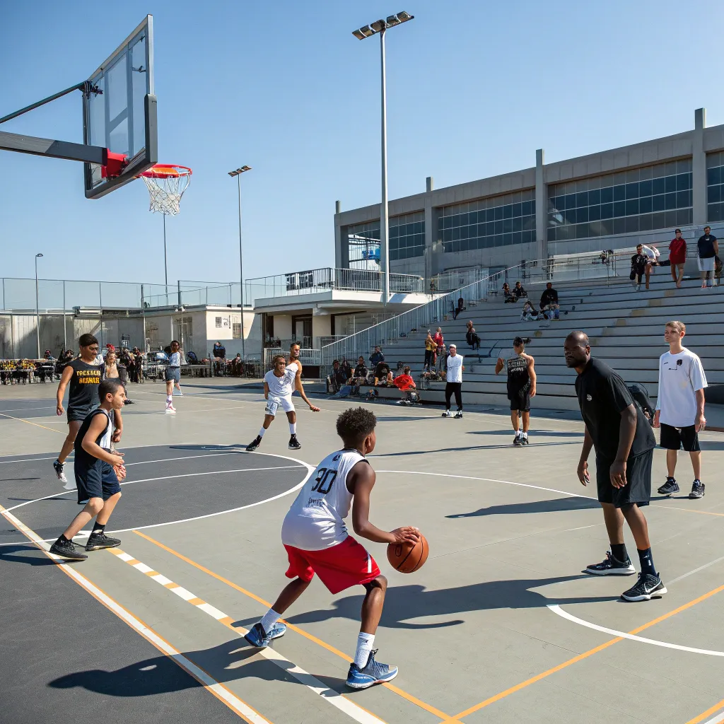 Intensive basketball camp